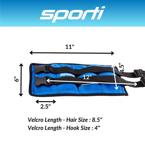 Sporti 5lbs Fitness Ankle Weights - Blue - 5 lb