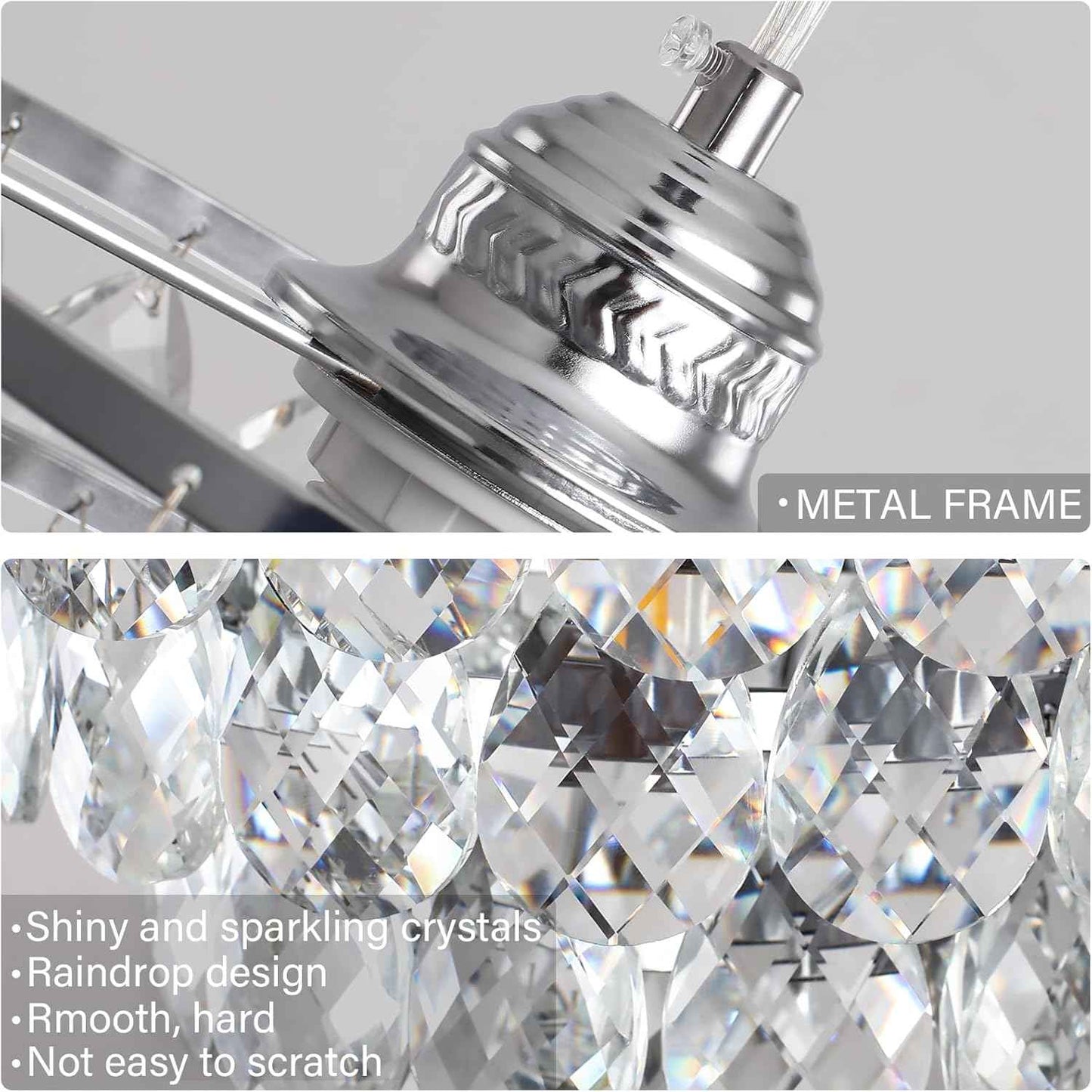 Gold Crystal Mini Chandelier - Modern Flush Mount Ceiling Light for Hallway & Bedroom