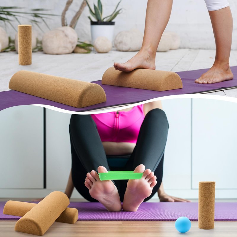 Soulchen Cork Balance Board, Foot Strengthener for Enhanced Foot Function, Textured Natural Ankle Stability Trainer, Balance Stability, Mobility Support, Improve Mobility and Prevent Falls