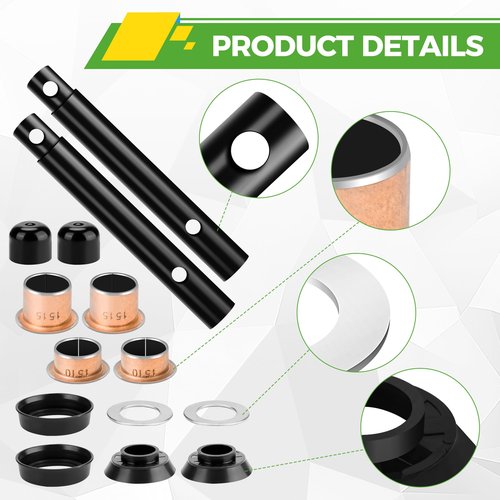 10L0L Golf Cart King Pin and Bushing Kit for Yamaha G2 G8 G11 G14 G16 G19 G20 - Golf Cart Steering Knuckle Kingpin and Bushing Kit, OEM J55-F3516-00, J38-23528-00,J38-23527-00