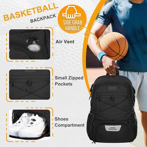 Goloni Soccer Backpack - Versatile Basketball & Soccer Bag with Ball and Shoe Compartments | Durable Design