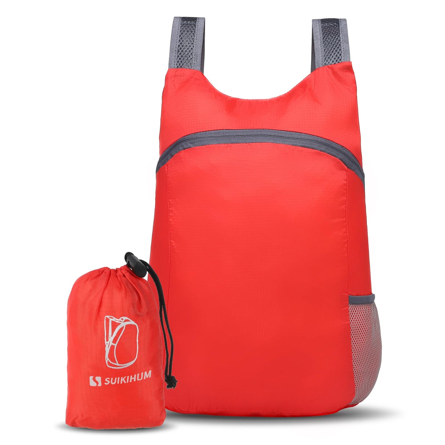 SUIKIHUM 20L Ultra Hiking-Daypack Lightweight Foldable Travel Packable Backpack for Camping Cycling Outdoor,red