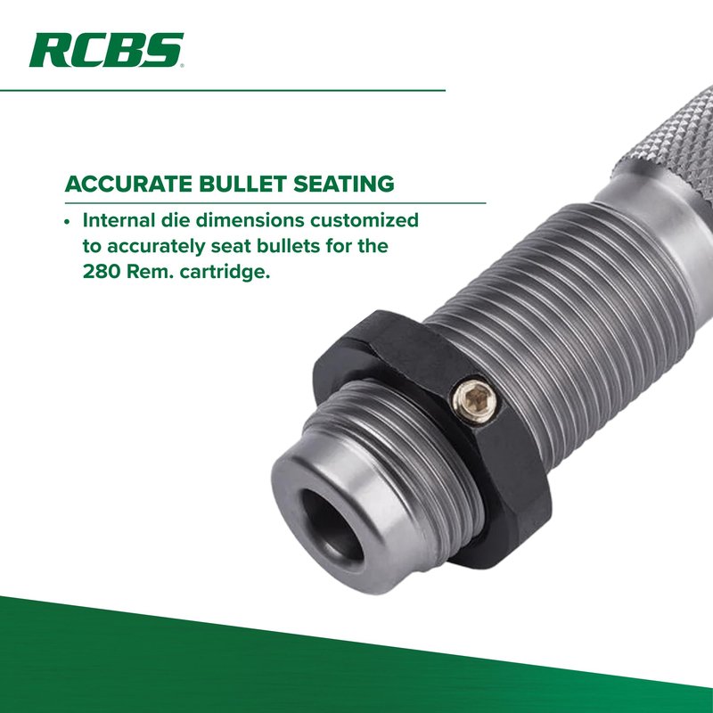 RCBS Full-Length Die Set .280 Rem, Reloading Die Set for Full-Length Sizing of .280 Remington
