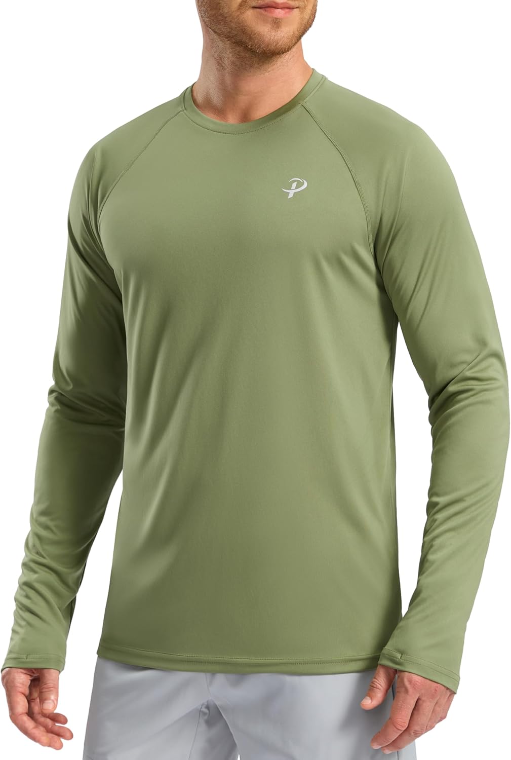 Pudolla Men's UV Protection Shirt - Lightweight UPF 50+ Long Sleeve Rash Guard for Fishing & Swimming