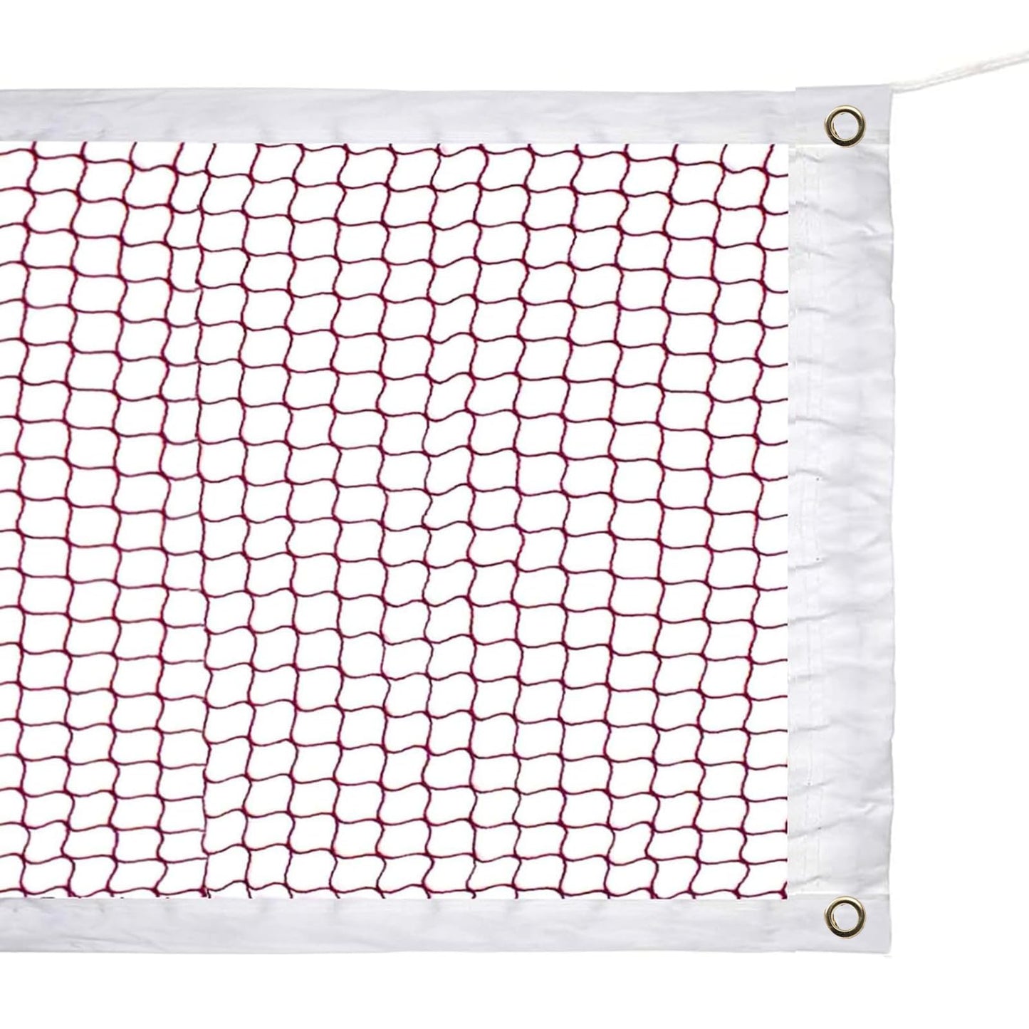 Outdoor Replacement Badminton Net, Indoor Standard Regulation Badminton Court Netting Only, for Backyard Beach Garden, 20 FT x 2.5 FT, Red Polypropylene with White Borders