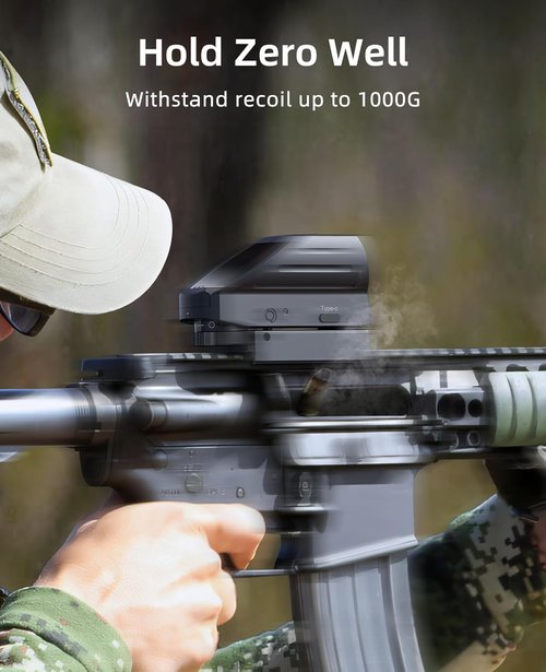 EZshoot Red/Green Dot Reflex Sight - Rechargeable Optic Scope with Multiple Reticles & 20mm Picatinny Rail Mount