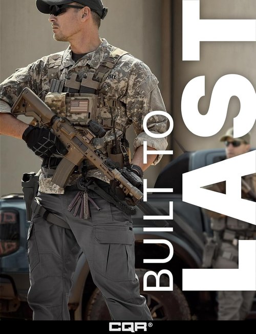 CQR Men's Tactical Pants - Lightweight Water-Resistant Ripstop Cargo for Hiking & Work