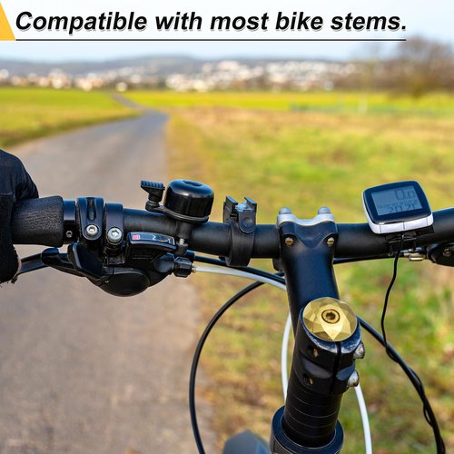 HARFINGTON 1 1/4" OD Bicycle Headset Stem Top Cap Aluminum Alloy Cycling Headset Cover Stem with M6 Bolt for Mountain Road Bike MTB, Colorful