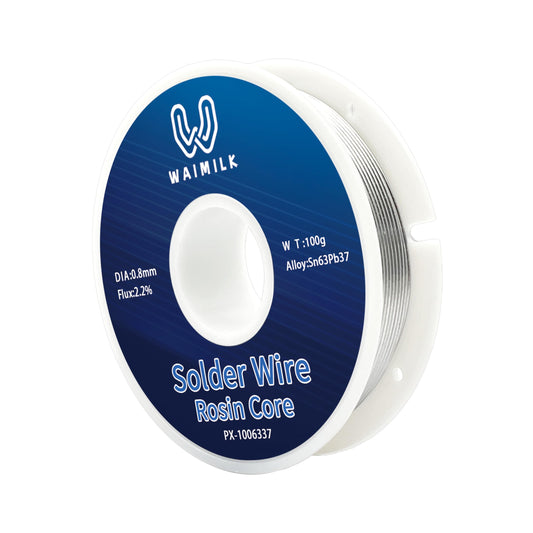 63-37 Tin Lead Rosin Core Solder Wire Sn63-Pb37 Rosin Core Solder Wire for Electrical Soldering(0.8mm 100g)