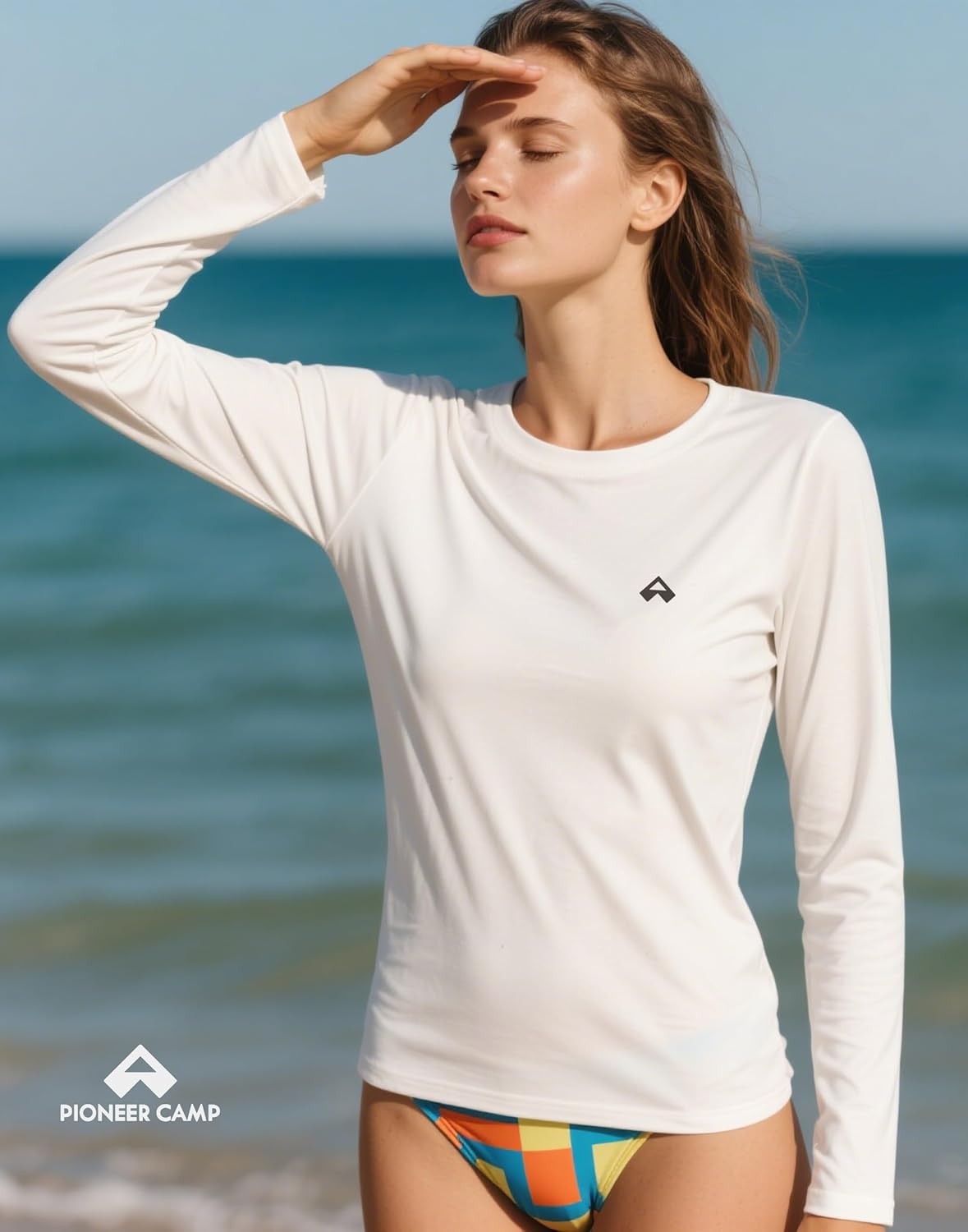 Pioneer Camp Rash Guard for Women - UPF 50+ Sun Protection Long Sleeve Workout Top | Quick Dry