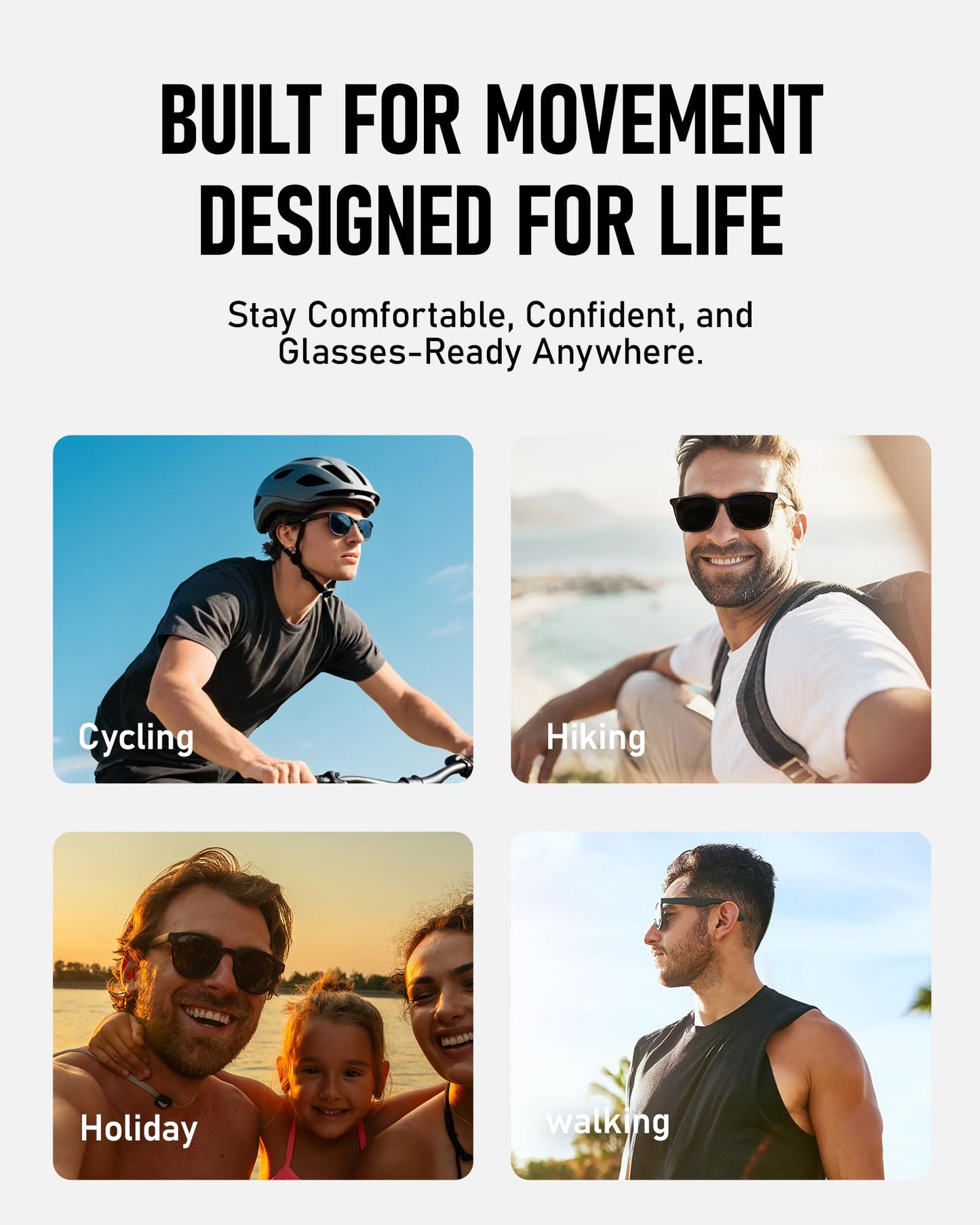 Smart Glasses Accessories Kit for RayBan/Oakley Meta Wayfarer/Headliner/Skyler – Includes Storage Case, 6 Pairs Nose Pads, Adjustable Anti-Drop Lanyard, 6 Pcs Lens Cleaning Papers, 2 Pairs Holders