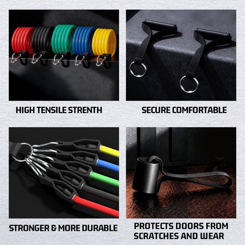 VEICK Resistance Bands, Exercise Bands, Workout Bands, Resistance Bands for Working Out with Handles for Men and Women, Exercising Bands for Fitness Weights Work Out at Home