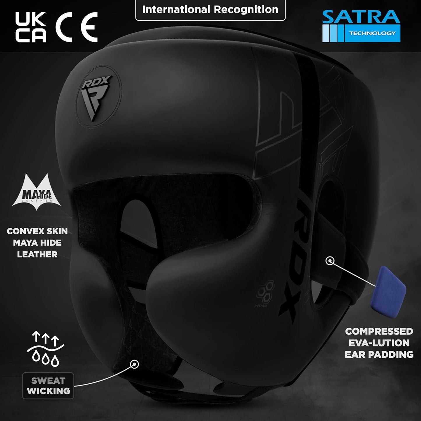 RDX Boxing Headgear - Adjustable Padded MMA Training Helmet for Kickboxing & Sparring | Muay Thai, Karate, Taekwondo