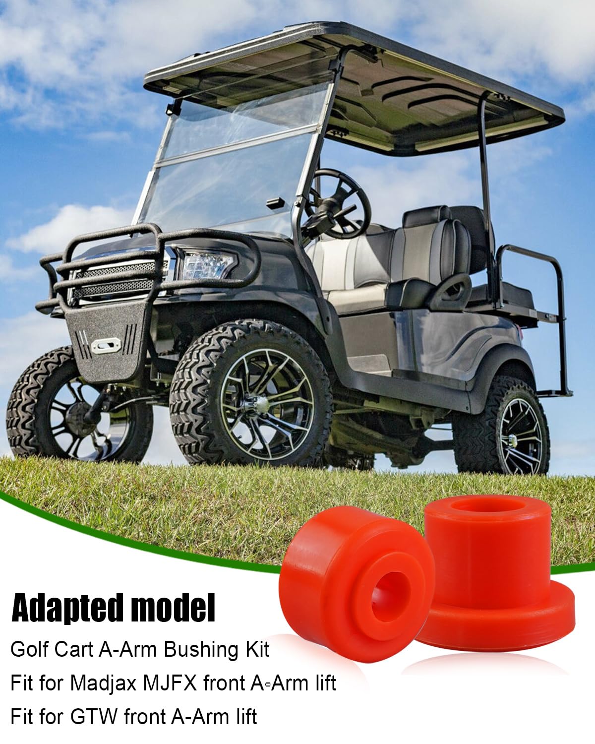 WUMZIJ Golf Cart A-Arm Bushing Kit Compatible with GTW Front Lift and MadJax MJFX A-Arm Lift Kits