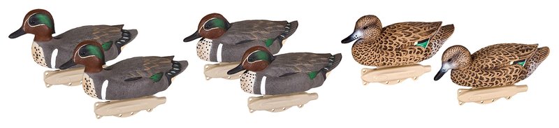 Flambeau Outdoors 8015SUV Storm Front 2 Green-Winged Teal Decoys, Classic Floaters - 6-Pack