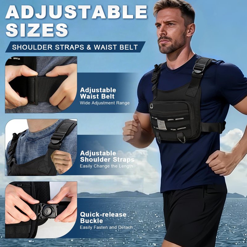 PORTHOLIC Running Vest for Women Men with 1.5L Water Bladder | Adjustable Hydration Vest|Reflective | Lightweight | Muti-Pockets | Breathable for Running Accessories for Hiking