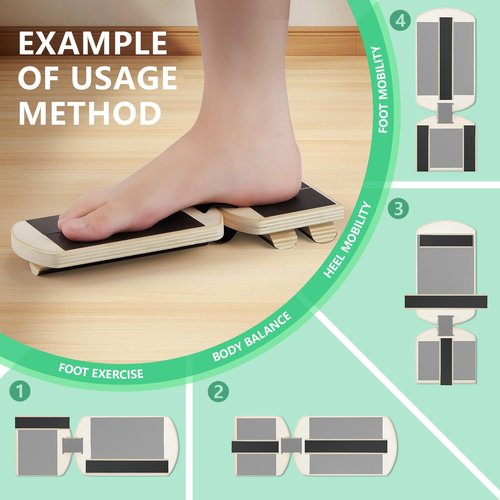 Ankle Balance Board Foot Strengthener with Adjustable Shape Balance Rods for Enhancing Ankle Strength, Posture Correction, and Stability Training (burlywood)