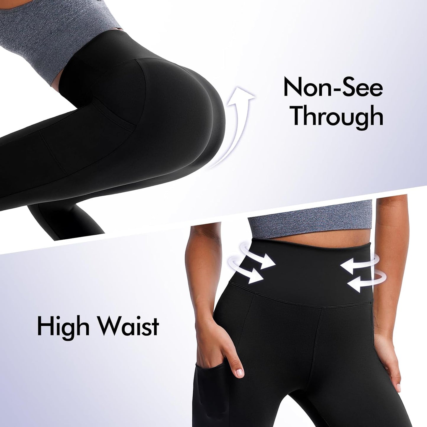 Skiennix High Waisted Leggings - Buttery Soft Yoga Pants for Ultimate Comfort and Flexibility