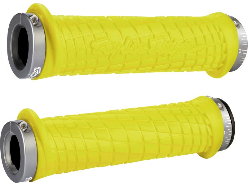 ODI Lock-On Bonus MTN Troy Lee with Clamp Grip, Yellow/Grey