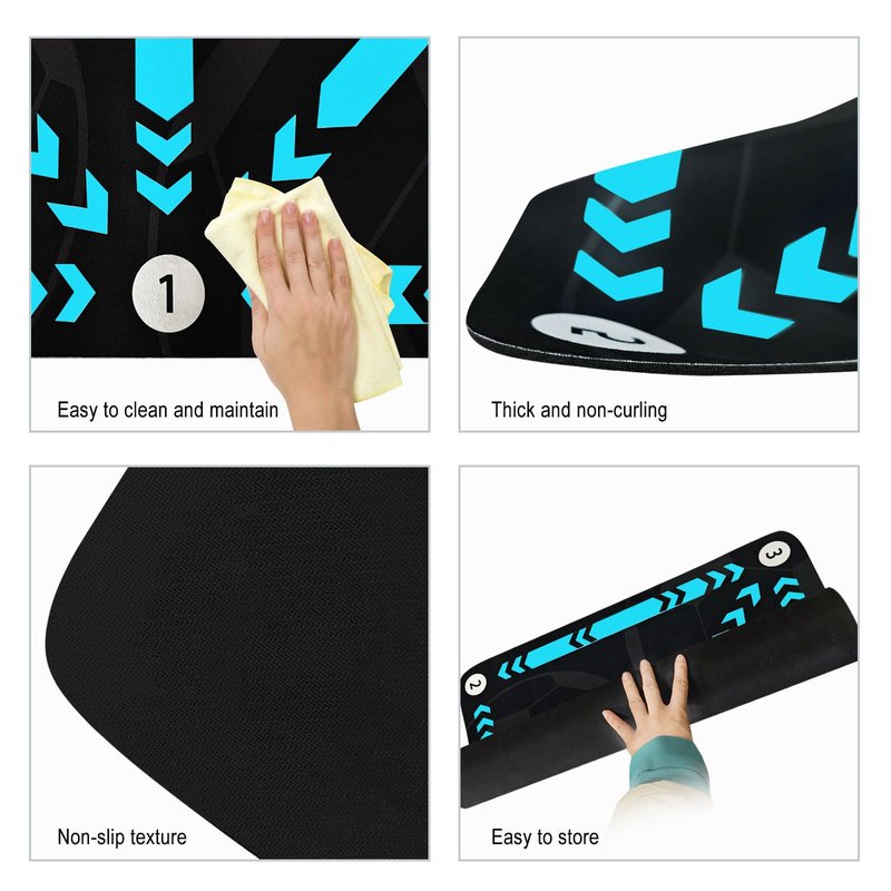 Soccer Training Mat, Silent Footstep Agility Training Mat Football Equipment - Non-slip Speed Improve Footwork Trainer