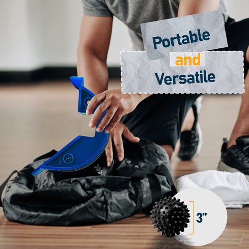 INFIDEZ Foot Rocker with Spiky Ball, Calf Stretcher for Plantar Fasciitis Relief, Achilles Tendonitis Relief, Shin Splint Relief, Ankle Stretcher, Achilles Stretcher Improving Flexibility - Blue