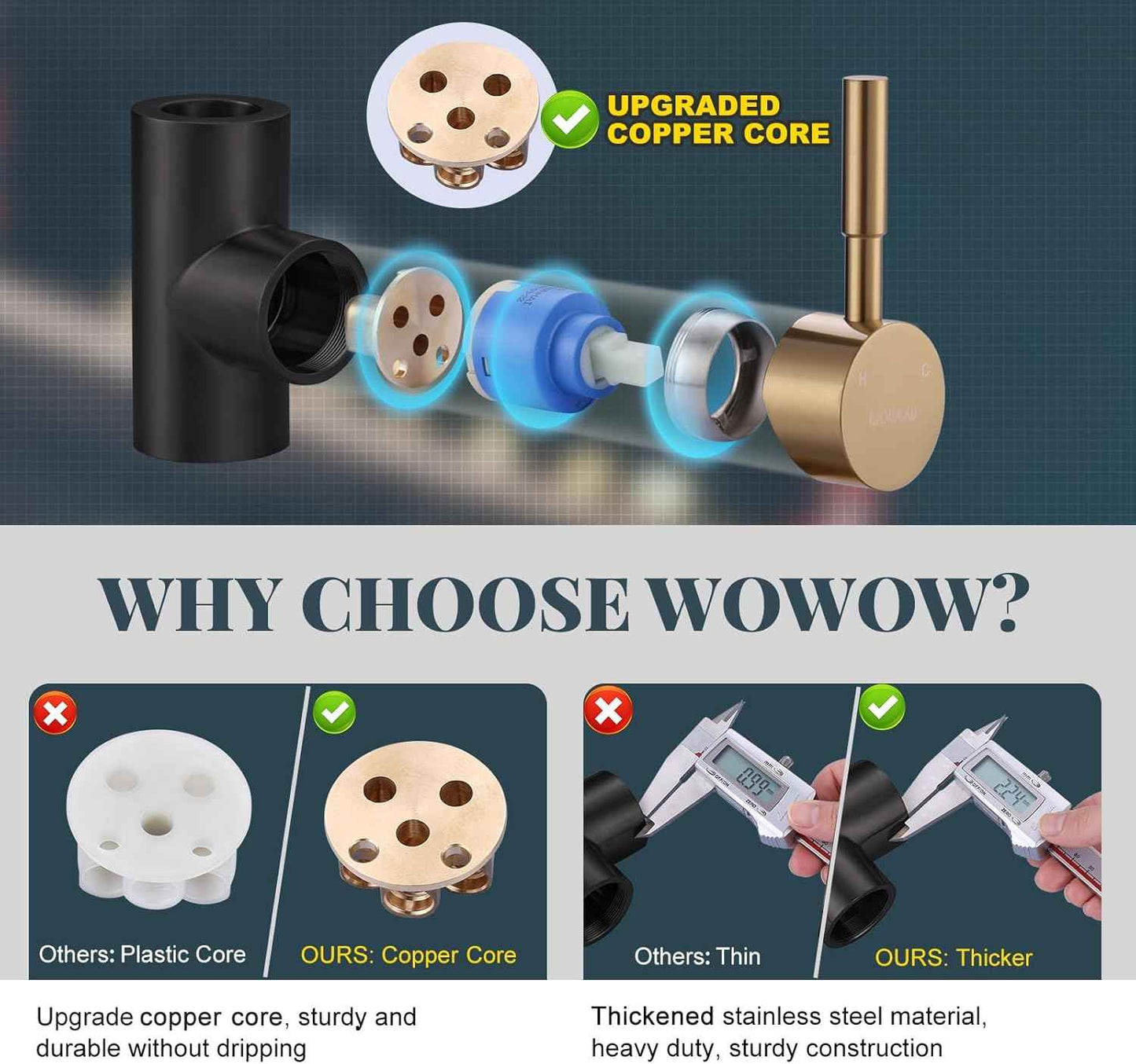 Stainless Steel Kitchen Faucet Combo with Water Filter - Brushed Nickel Sink Faucet for RO Systems