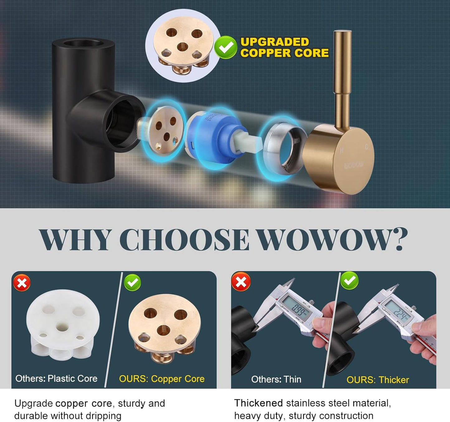 Stainless Steel Kitchen Faucet Combo with Water Filter - Brushed Nickel Sink Faucet for RO Systems