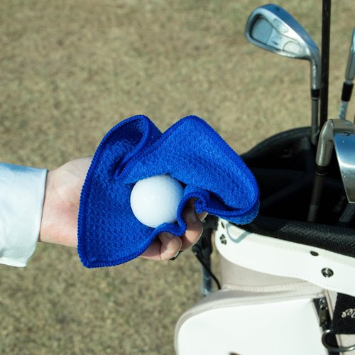 Aliennana Small Magnetic Golf Towel, Microfiber Waffle Design with Clip - Industrial Strength Magnet for Golf Bags, Carts Clubs