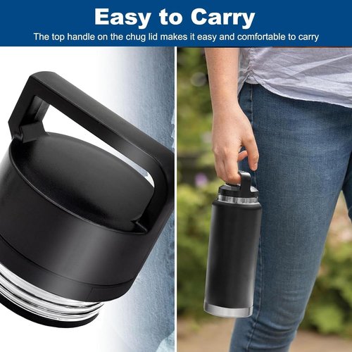 Alrens Chug Cap Replacement for Yeti Rambler Bottles - Durable Screw Top Lid | Dishwasher-Safe, 2 Pack