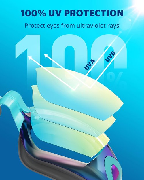 Aegend Swim Goggles - No Leak Design for Adults & Youth | Full Protection & Comfort
