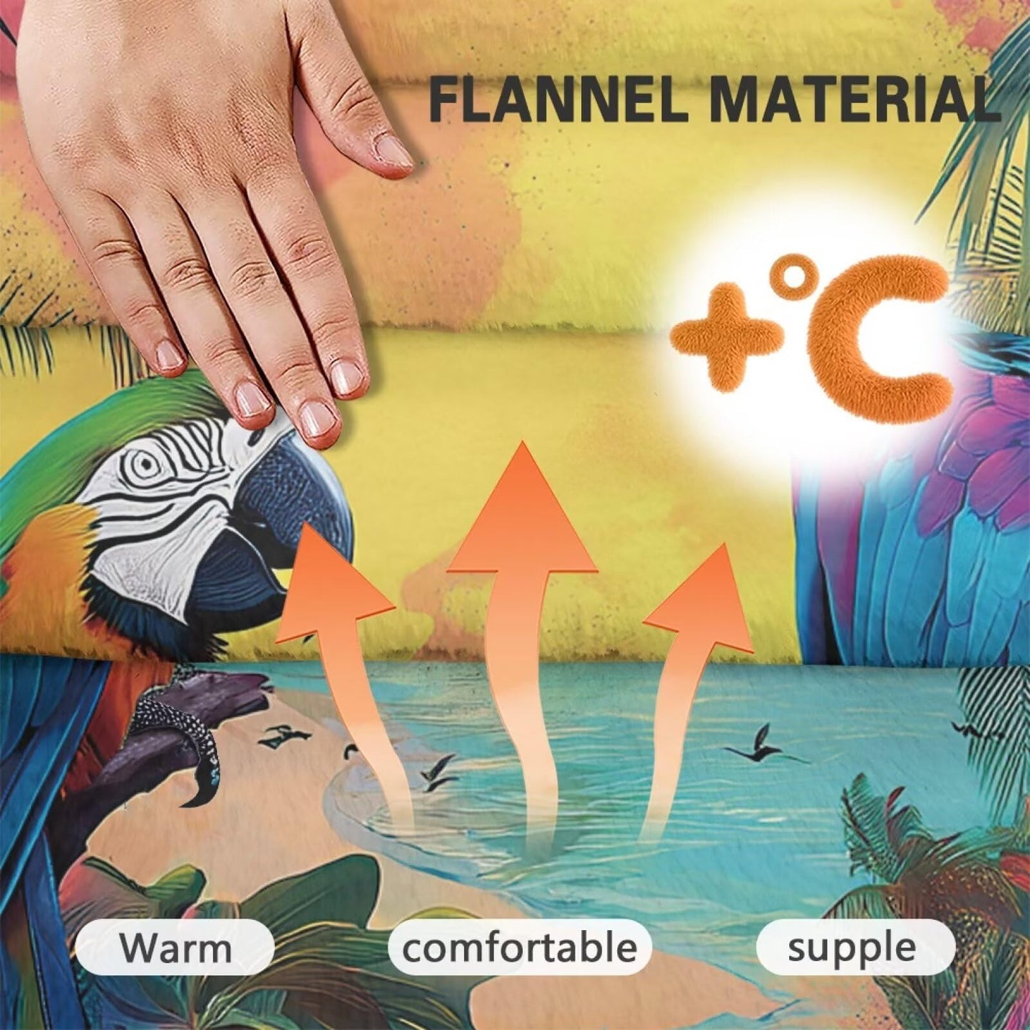 Oramclsy Tropical Flower Golf Cart Seat Cover Parrot Aesthetic Golf Cart Seat Blanket for Club Car Universal Towel Accessories Keeps Warm in Cold