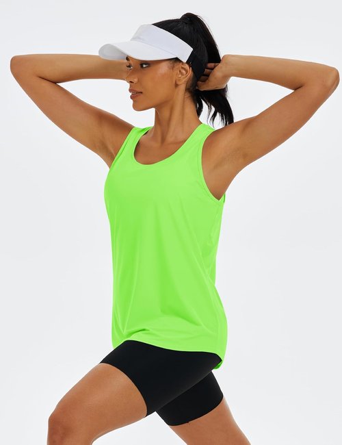 MAGCOMSEN Women's Workout Tank Tops - Sleeveless Racerback Design | Lightweight Dry Fit Athletic Shirts