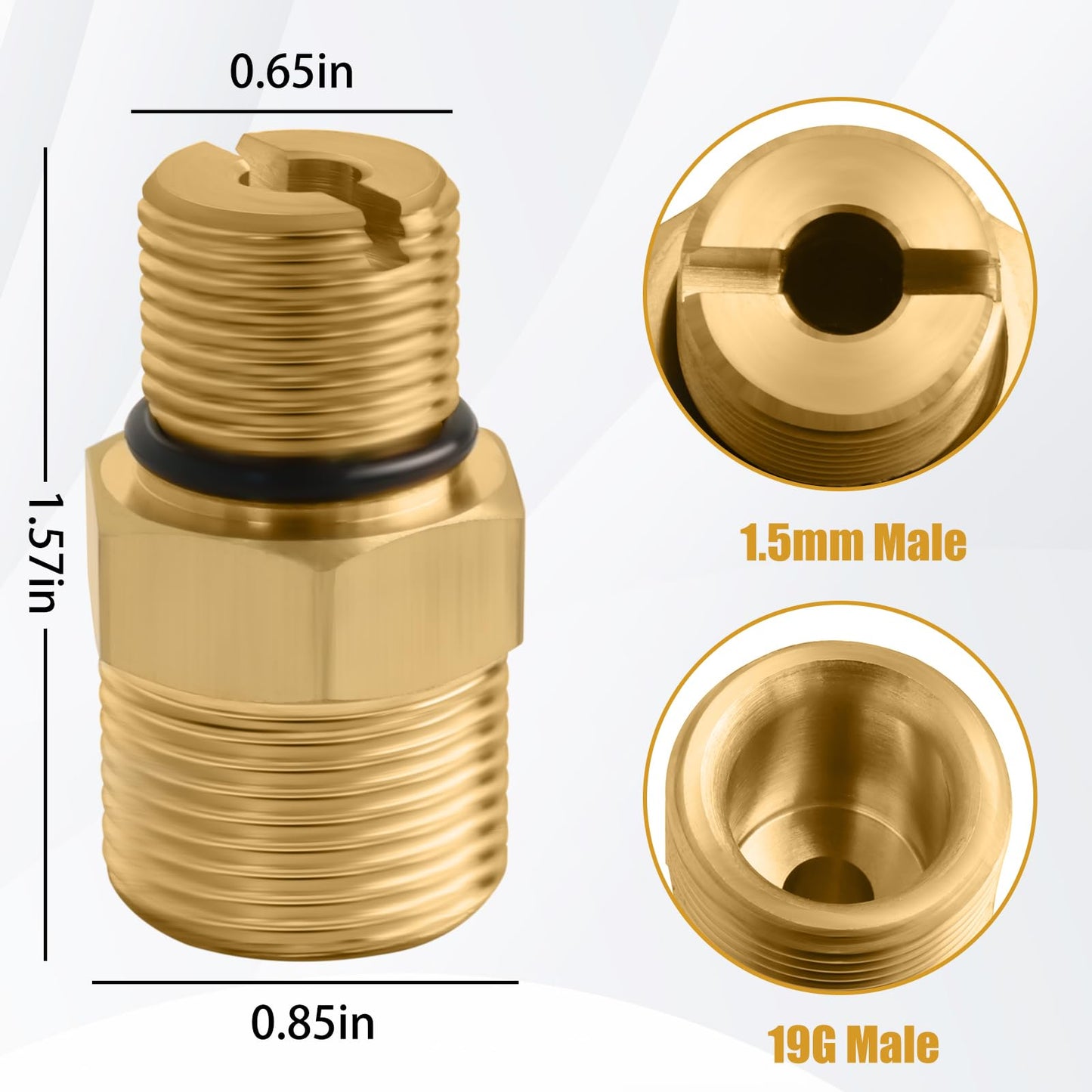 7106686 Outlet Connector for Pressure Washer Pump - Brass Fitting Replacement for Gas Powered Washers