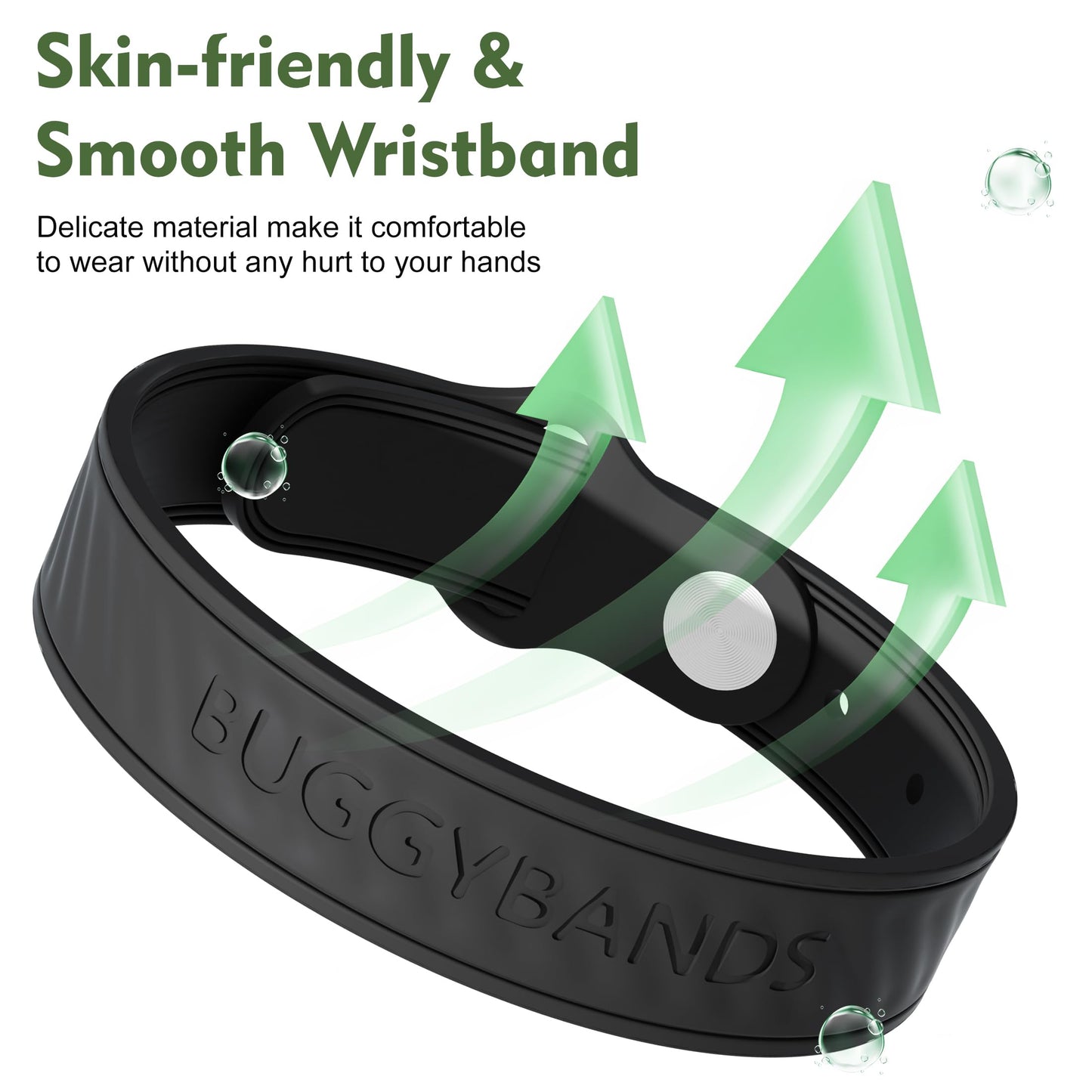 BuggyBands 9 Pack Mosquito Repellent Bracelets Silicone Mosquito Repellent Bands with DEET Free, Natural & Waterproof Bug Wristbands for Kids and Adults, Outdoor Traveling Protection
