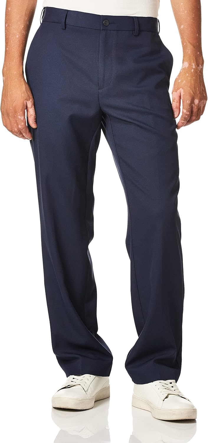 PGA Tour Men's Golf Pants - Flat Front Design with Expandable Waistband for Comfort