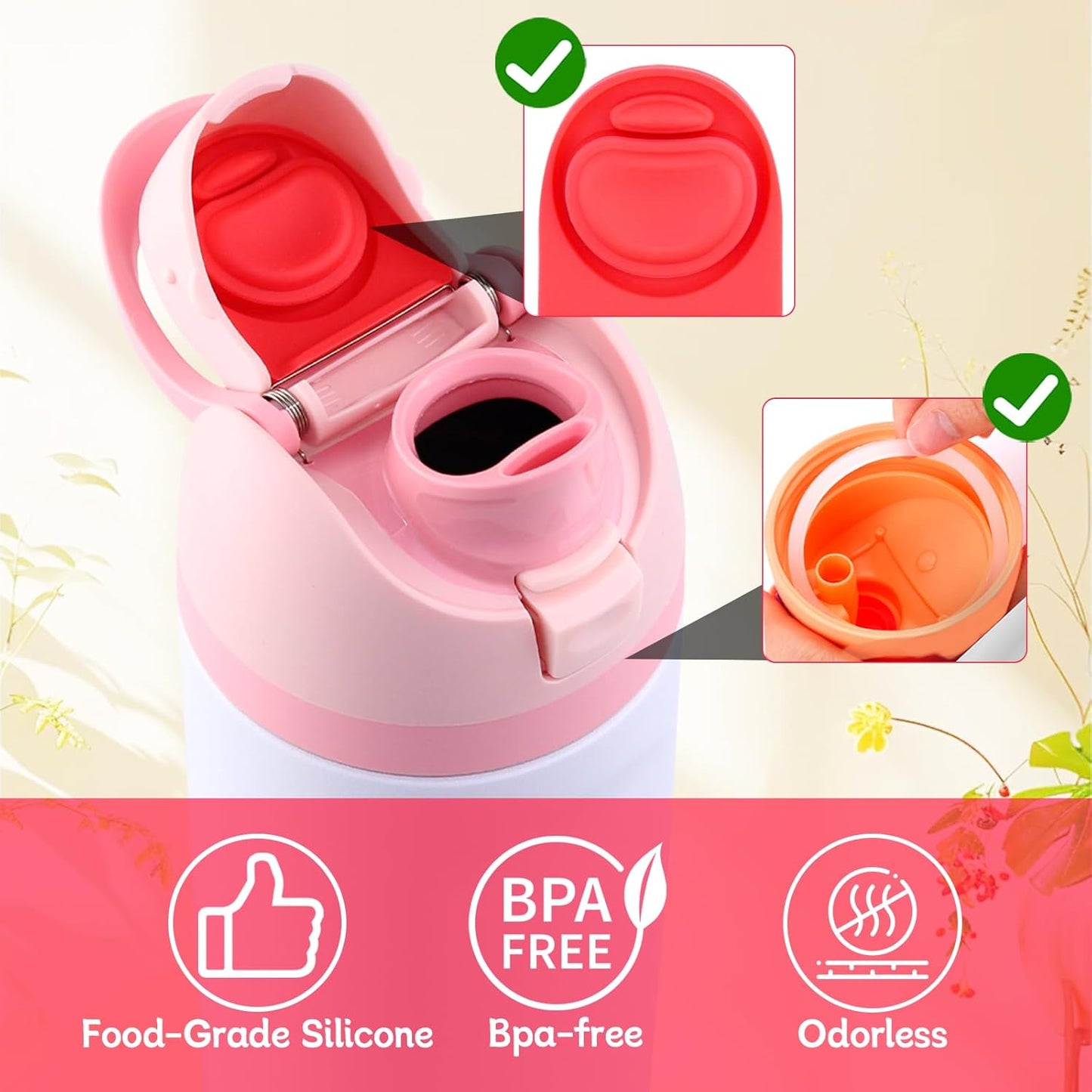 Owala | Replacement Lid Rubber Seal Stopper Set - Compatible with FreeSip Water Bottles | 4 Sets