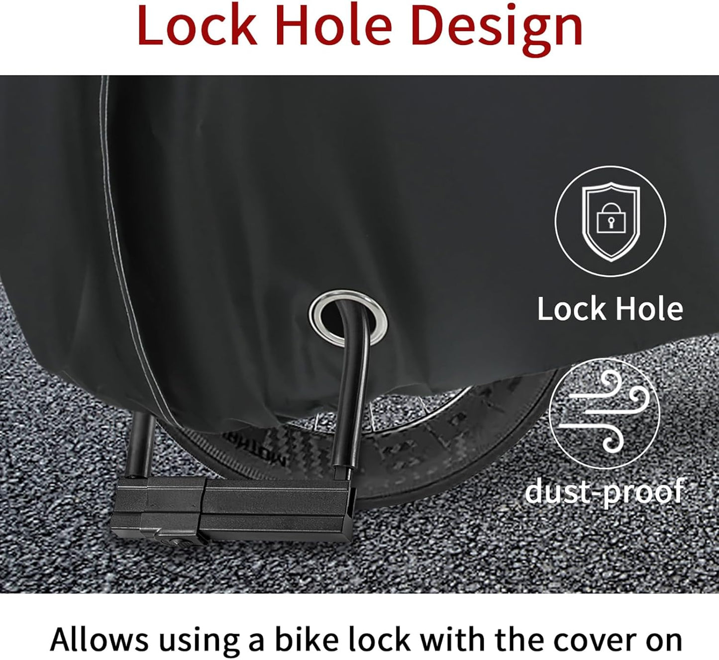 REDRICH Heavy Duty Bike Cover - Waterproof 3-Bike Storage with Lock Holes | 420D Oxford Protection Against Rain & UV