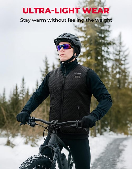 KEMIMOTO Heated Vest for Men, Electric Warming Vest for Hunting & Winter Sports (Battery Not Included)