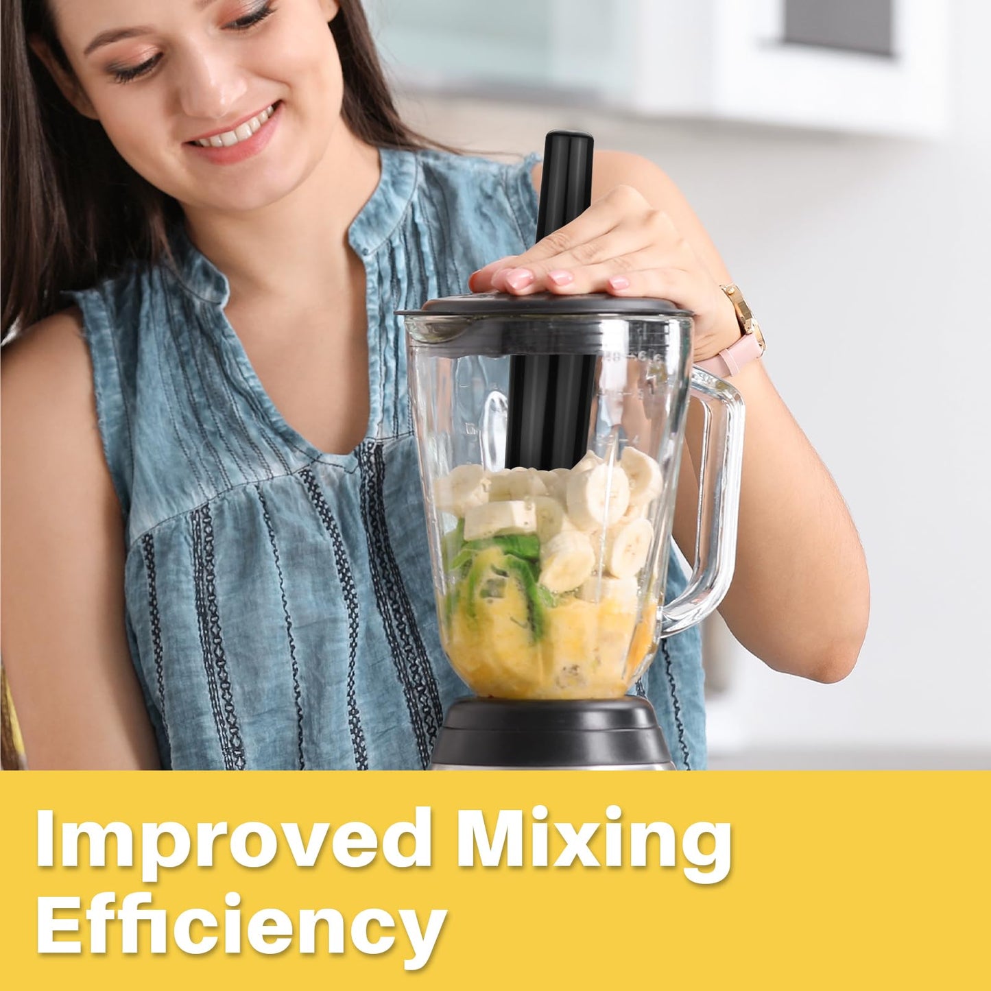 Blender Tamper Compatible with Vitamix 32Oz 48Oz Container, Small Mini Plunger Replacement Part Blender Tamper Stick Tool Accessories