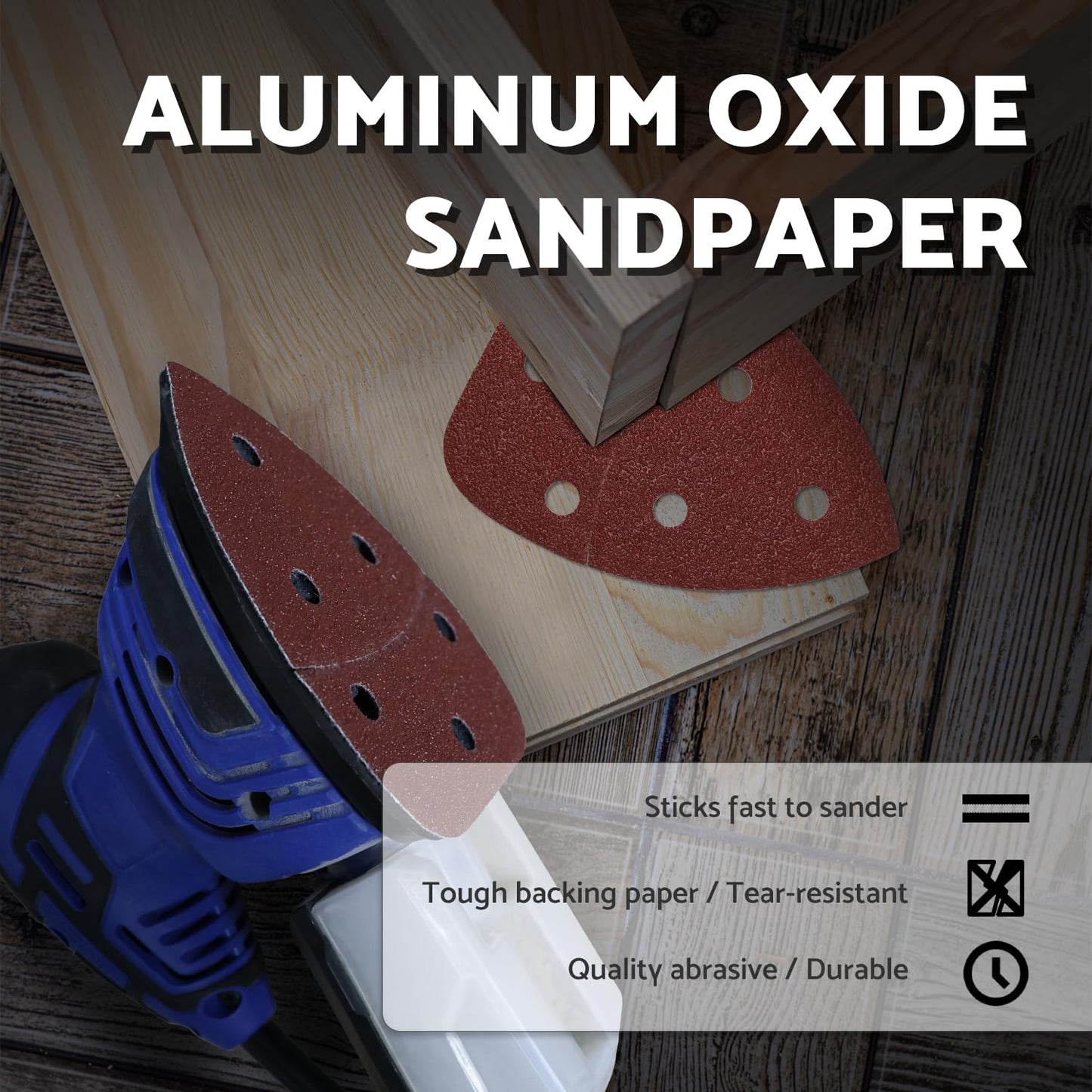 S&F STEAD & FAST Mouse Sander Sandpaper Assortment 70pcs, 6 Holes, Mouse Sanding Pads for Ryobi, 40 60 80 120 150 220 320 Grit Detail Sand Paper, Ryobi Sander Pads with Tack Cloth