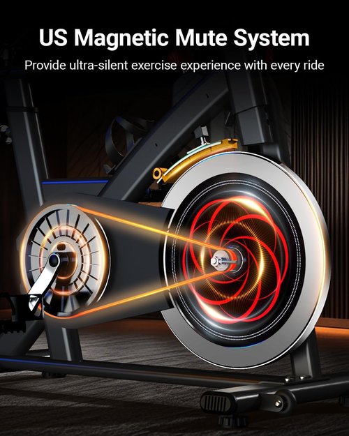 HARISON Exercise Bike - Magnetic Stationary Indoor Cycling with Adjustable Resistance & APP Connectivity | 380lb Capacity