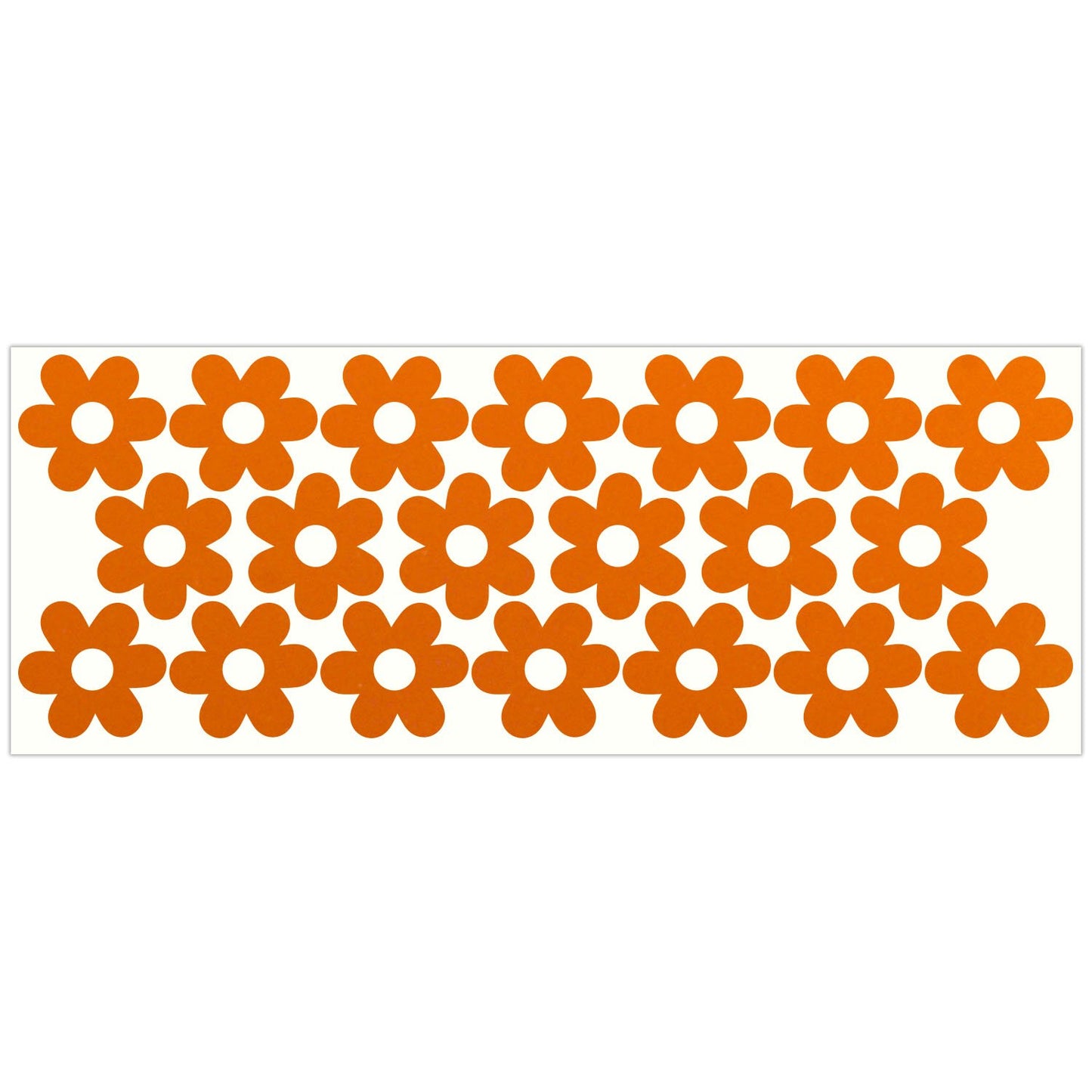 LiteMark Reflective Petal Flower Power Vinyl Stickers, Great for Laptop, Phone, Helmets, Bicycles - Orange, Pack of 20 Pcs