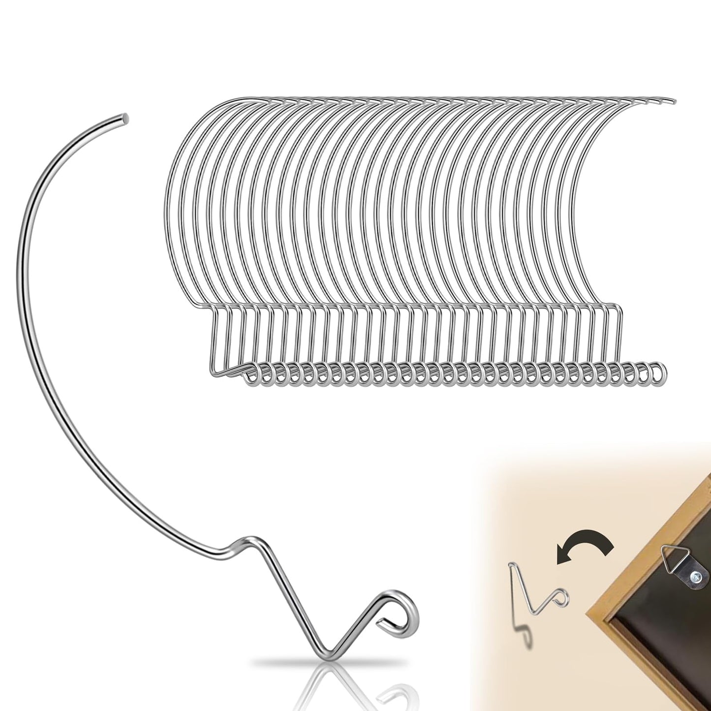 AccEncyc 50Pcs Picture Hanger Hooks Super Hooks for Hanging Drywall Picture Hanging Hooks Heavy Duty Wall Hooks for Hanging Pictures, Photos, Frames, Planters, Art, Clock