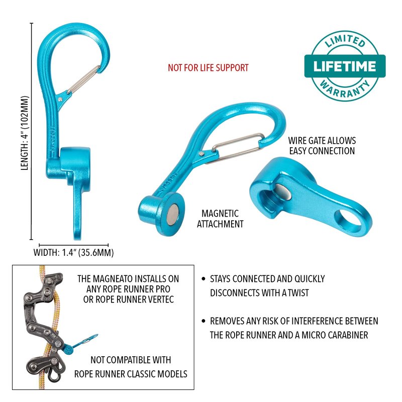 Notch Magneato SRT Chest Harness Magnetic Attachment Allows Quick, Effortless Connection, Disconnects with a Simple Twist & Installs on Any Rope Runner Pro or Rope Runner Vertec (99568)