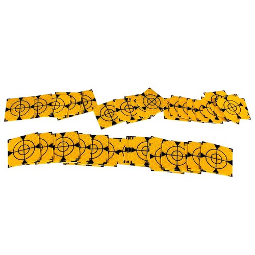 100PCS 60MM Reflector Targets for Total Stations Paste Up Reflector, Survey Target Mark,Total Stations Reflective Sheet,Yellow