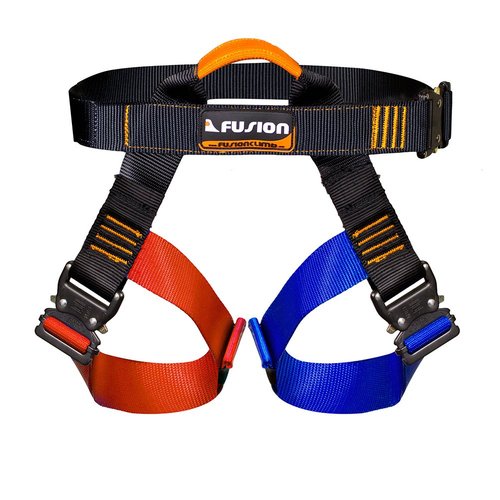Concerto Rock Climbing Harness - Fusion Climb® - (5,000 LBS Rated) Professional Half Body Harness for Mountaineering, Tree Climbing, Ziplining, Rock Climbing, Rappelling- Heavy Duty Half Body Harness