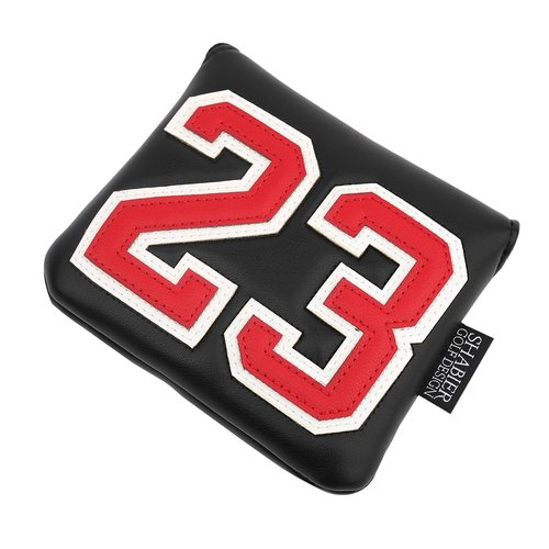 SHABIER Black Golf Large Mallet Headcover with No.23 Design for Golf Club