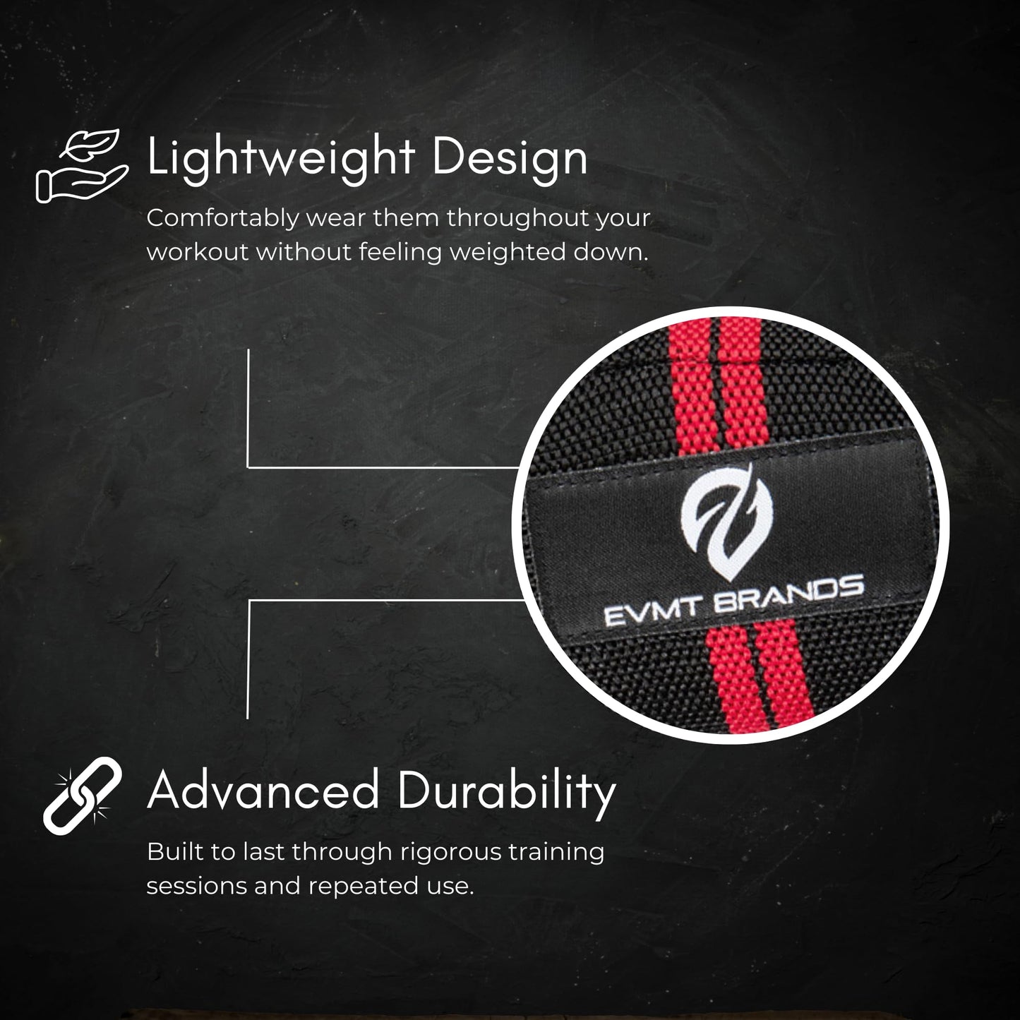 EVMT Premium Wrist Wraps for Weightlifting | Durable Lifting Straps for Enhanced Wrist Support | Perfect for Strength Training, Gym Workouts & General Athletics