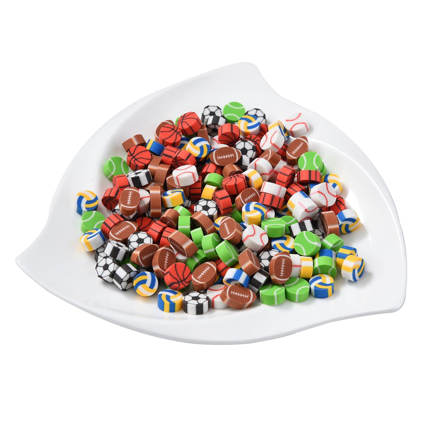 300 PCS Mini Fun Balls Erasers for Kids Bulk,Cute Assorted Novelty Pencil Erasers Desk Pets for Kids Party Favors School Student Prizes Gift (300Ball)