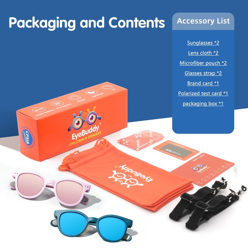 EYEBUDDY Kids Toddler Sunglasses Age 2-4/3-5 Boys Girls Polarized UV Protection Sun Glasses for Age 2-8 (Age 2-8/2-Pack, A8-Kids Sunglasses-Dazzling Pink & Dark Green)